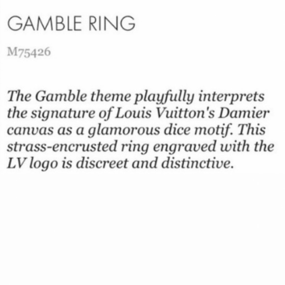 Louis Vuitton Gamble Ring - Picture 2 of 6